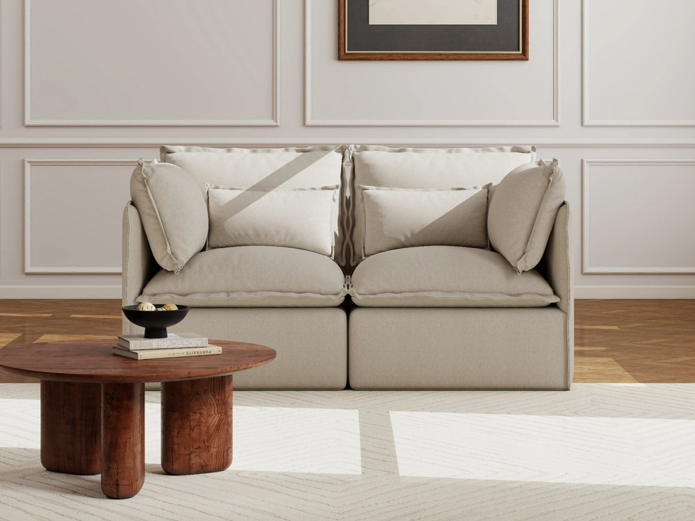 Lifely Modular 2 Seater Sofa - Linen Beige