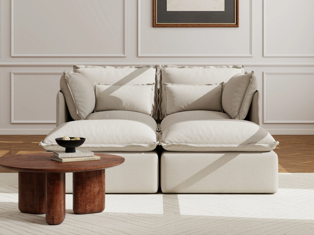 Lifely Modular 2 Seater Bed - Linen Beige