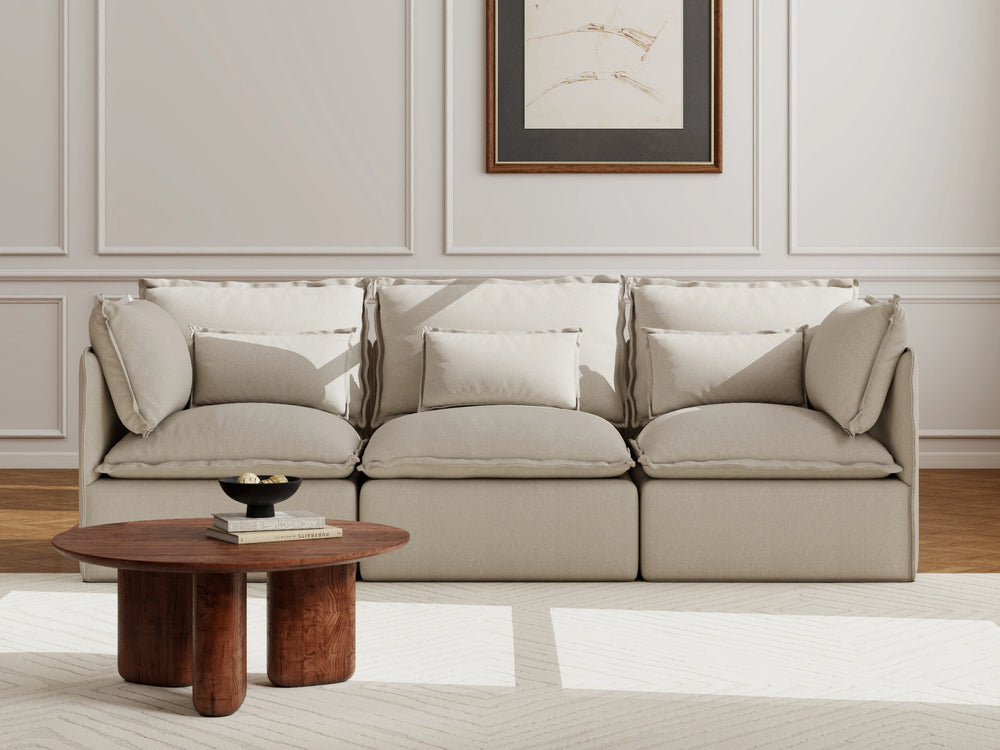 Lifely Modular 3 Seater Sofa - Linen Beige