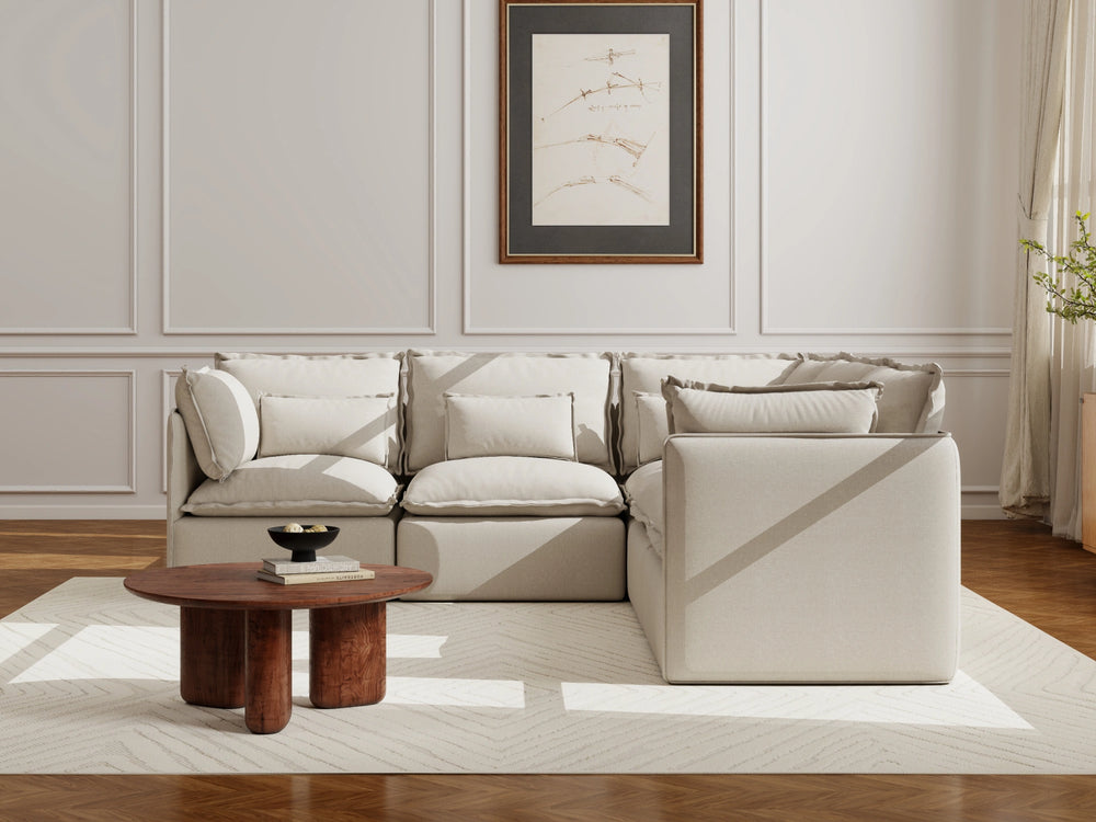 Lifely Modular 5 Seater Corner - Linen Beige