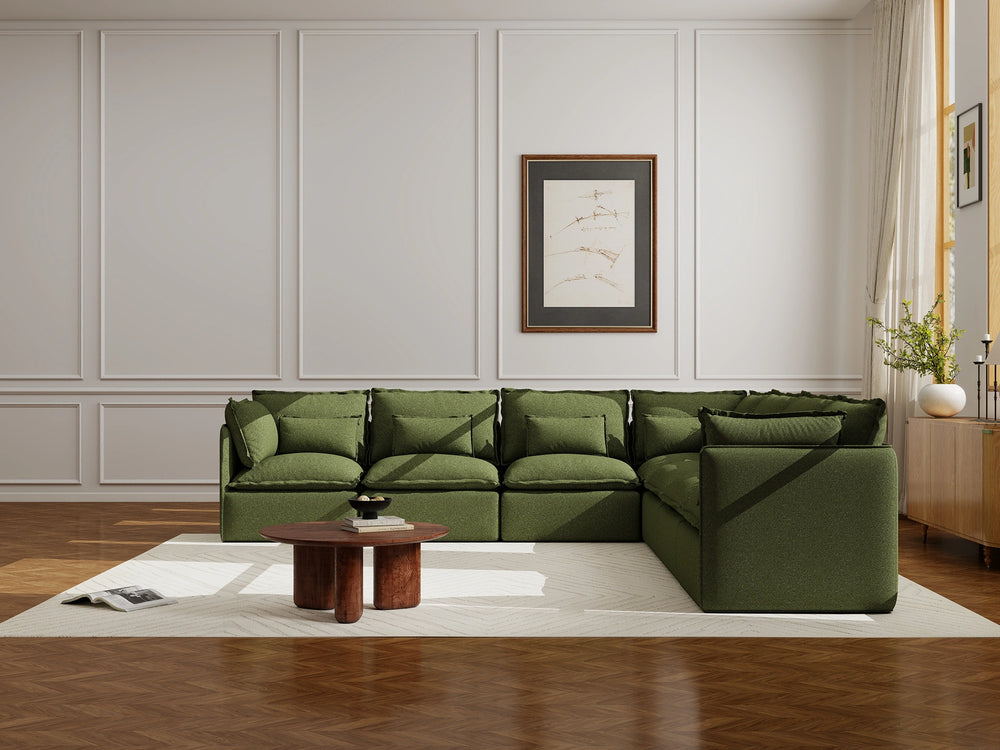 Lifely Modular 7 Seater Corner - Olive Green
