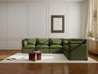 Lifely Modular 7 Seater Corner - Olive Green