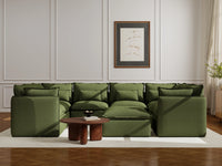 Lifely Modular 8 Seater U-Sectional Ottoman - Olive Green